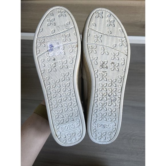 Bobs From Skechers Memory Foam Platform Shoes Size 6.5 womens beige ivory tan - Picture 8 of 10